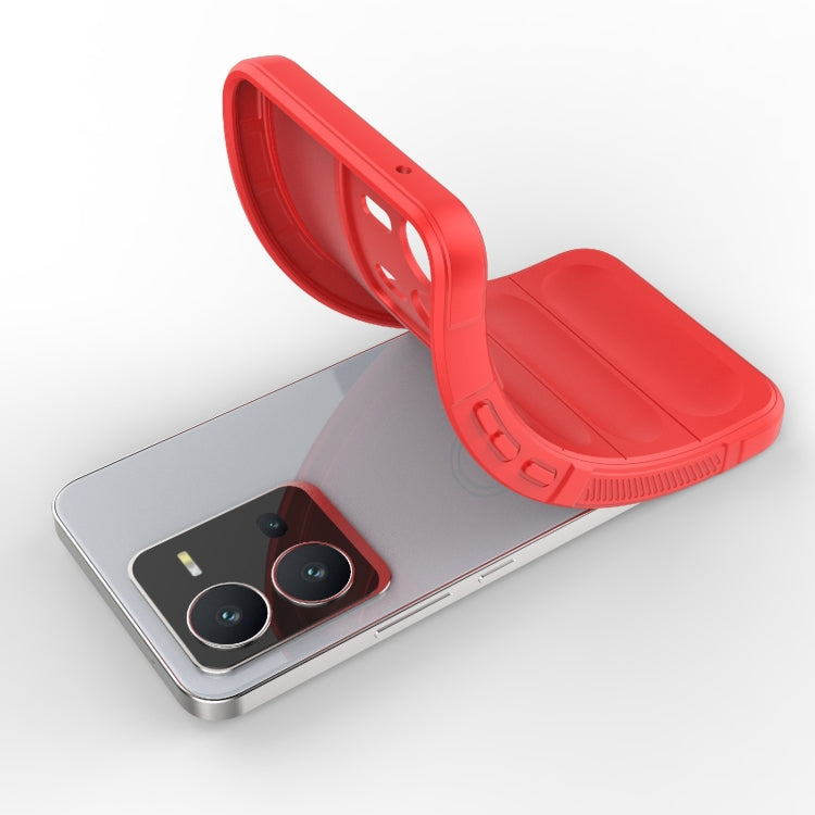 For vivo V25 5G Global Magic Shield TPU + Flannel Phone Case(Grey) - vivo Cases by buy2fix | Online Shopping UK | buy2fix