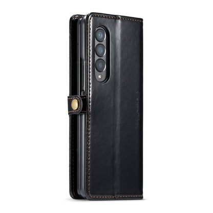 For Samsung Galaxy Z Fold4 CaseMe 003 Crazy Horse Texture Leather Phone Case(Black) - Galaxy Z Fold4 5G Cases by CaseMe | Online Shopping UK | buy2fix