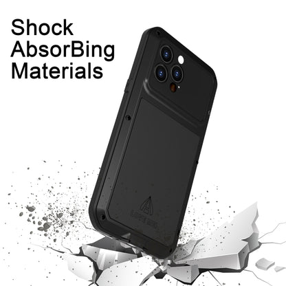 For iPhone 14 Pro Max LOVE MEI Metal Shockproof Life Waterproof Dustproof Phone Case(Silver) - iPhone 14 Pro Max Cases by LOVE MEI | Online Shopping UK | buy2fix