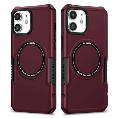 For iPhone 11 MagSafe Shockproof Armor Phone Case(Wine Red) - iPhone 11 Cases by buy2fix | Online Shopping UK | buy2fix