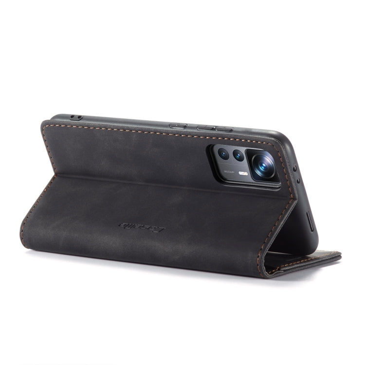 For Xiaomi 12T / 12T Pro CaseMe 013 Multifunctional Horizontal Flip Leather Phone Case(Black) - Xiaomi Cases by CaseMe | Online Shopping UK | buy2fix