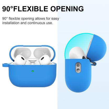 For AirPods Pro 2 Thickened One-piece Shockproof Earphone Case(Blue) - For AirPods Pro 2 by buy2fix | Online Shopping UK | buy2fix