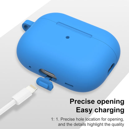 For AirPods Pro 2 Thickened One-piece Shockproof Earphone Case(Blue) - For AirPods Pro 2 by buy2fix | Online Shopping UK | buy2fix