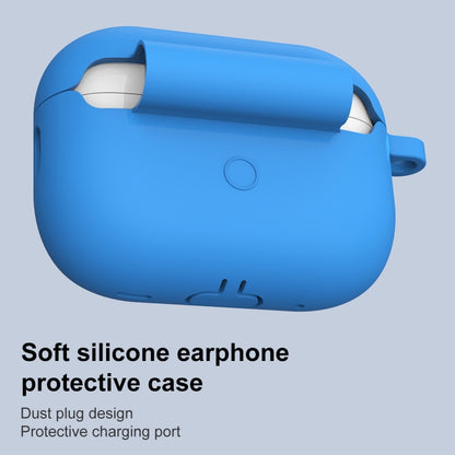 For AirPods Pro 2 Thickened One-piece Shockproof Earphone Case(Blue) - For AirPods Pro 2 by buy2fix | Online Shopping UK | buy2fix