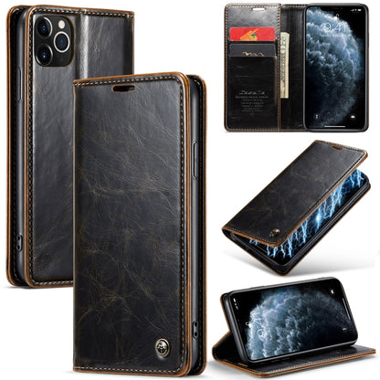 For iPhone 11 Pro CaseMe 003 Crazy Horse Texture Leather Phone Case(Coffee) - iPhone 11 Pro Cases by CaseMe | Online Shopping UK | buy2fix