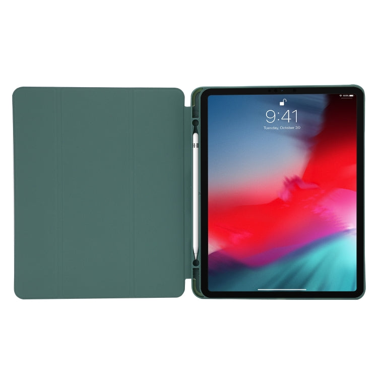 Skin Feel Pen Holder Tri-fold Tablet Leather Case For iPad Air 13 2024 / iPad Pro 12.9 2022 / 2021 / 2020 / 2018(Light Blue) - iPad Pro 12.9 (2022/2021) Cases by buy2fix | Online Shopping UK | buy2fix