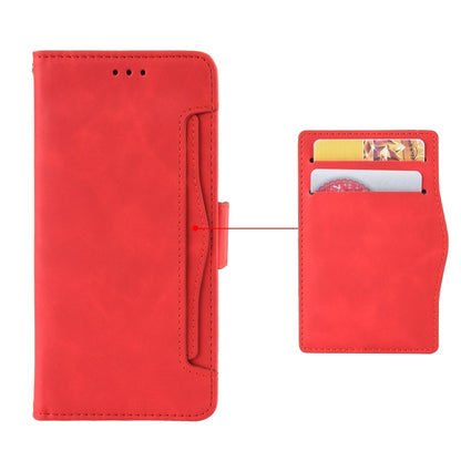 For Blackview BV5200 Skin Feel Calf Texture Card Slots Leather Phone Case(Red) - More Brand by buy2fix | Online Shopping UK | buy2fix