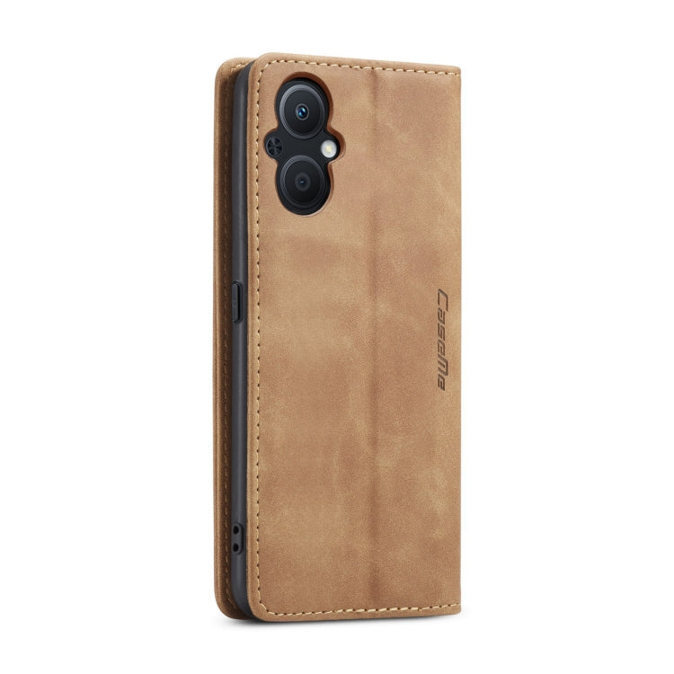 CaseMe 013 Multifunctional Horizontal Flip Leather Phone Case For OPPO Reno7 Z Global/Reno7 Lite Global/Reno8 Lite Global/F21 Pro 5G Global/Reno8 Z Global(Brown) - OPPO Cases by CaseMe | Online Shopping UK | buy2fix