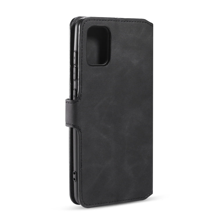 For Galaxy A71 5G DG.MING Retro Oil Side Horizontal Flip Case with Holder & Card Slots & Wallet(Black) - Galaxy Phone Cases by DG.MING | Online Shopping UK | buy2fix