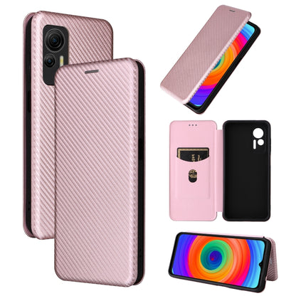 For Ulefone Note 14 Carbon Fiber Texture Flip Leather Phone Case(Pink) - Ulefone Cases by buy2fix | Online Shopping UK | buy2fix