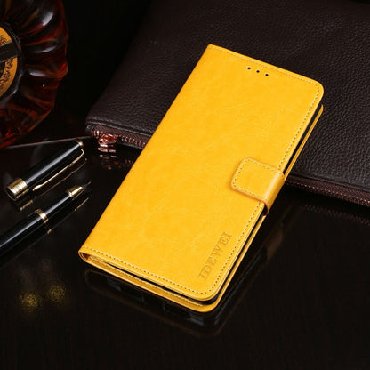 For Blackview A60 idewei Crazy Horse Texture Horizontal Flip Leather Case with Holder & Card Slots & Wallet(Yellow) - More Brand by idewei | Online Shopping UK | buy2fix