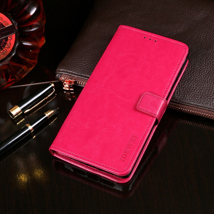 For Blackview BV6100 idewei Crazy Horse Texture Horizontal Flip Leather Case with Holder & Card Slots & Wallet(Rose Red) - More Brand by idewei | Online Shopping UK | buy2fix