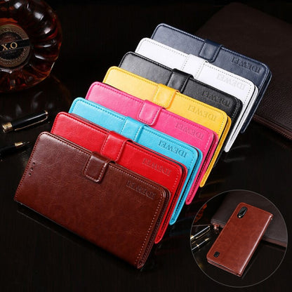 For Blackview BV6100 idewei Crazy Horse Texture Horizontal Flip Leather Case with Holder & Card Slots & Wallet(Rose Red) - More Brand by idewei | Online Shopping UK | buy2fix