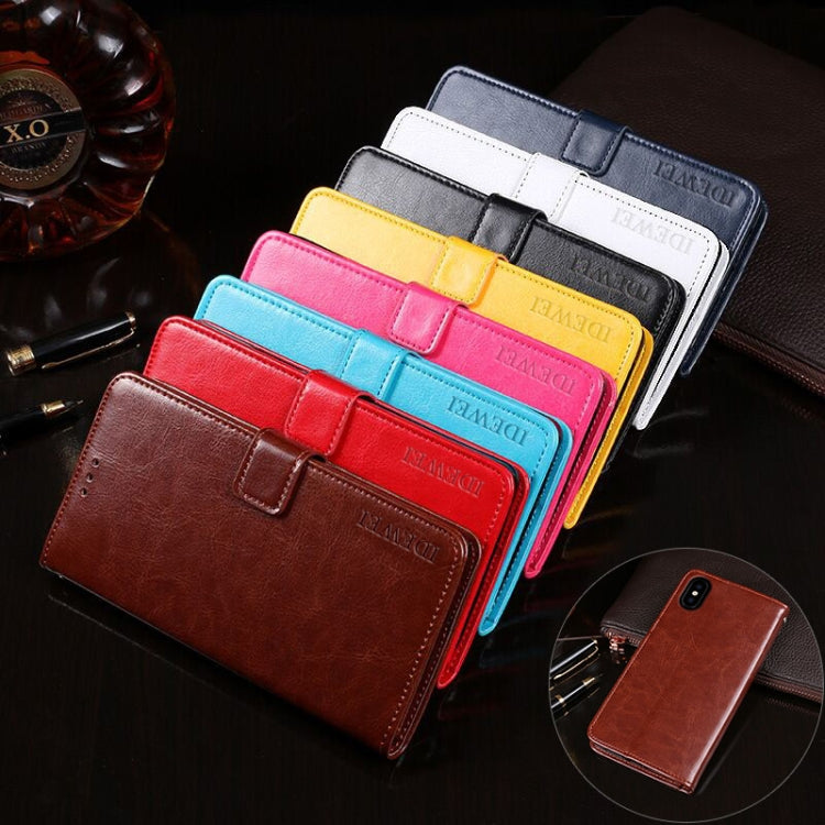 For Doogee X55 idewei  Crazy Horse Texture Horizontal Flip Leather Case with Holder & Card Slots & Wallet(Rose Red) - More Brand by idewei | Online Shopping UK | buy2fix