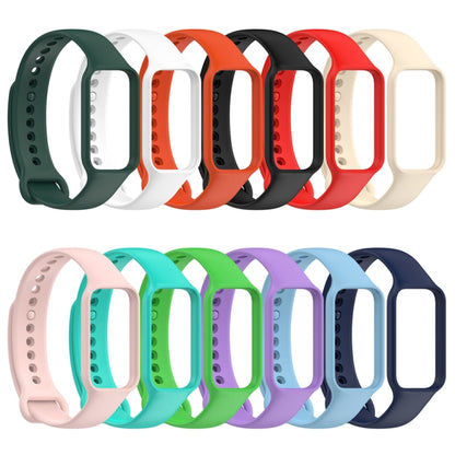For Redmi Band 2 Solid Color Silicone Integrated Watch Band(Dream White) - Watch Bands by buy2fix | Online Shopping UK | buy2fix