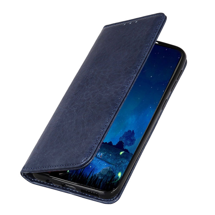 For OnePlus 11 5G Magnetic Crazy Horse Texture Leather Phone Case(Blue) - OnePlus Cases by buy2fix | Online Shopping UK | buy2fix