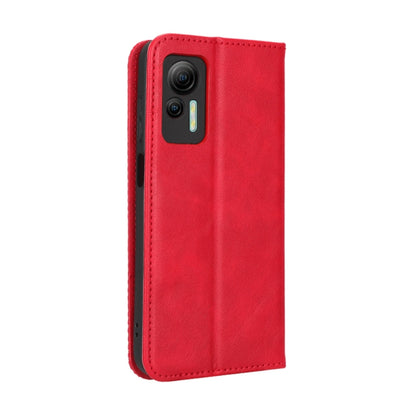 For Ulefone Note 14 Magnetic Buckle Retro Texture Leather Phone Case(Red) - Ulefone Cases by buy2fix | Online Shopping UK | buy2fix