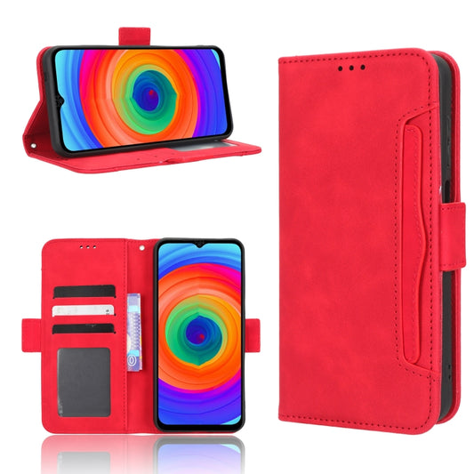 For Ulefone Note 14 Skin Feel Calf Texture Card Slots Leather Phone Case(Red) - Ulefone Cases by buy2fix | Online Shopping UK | buy2fix