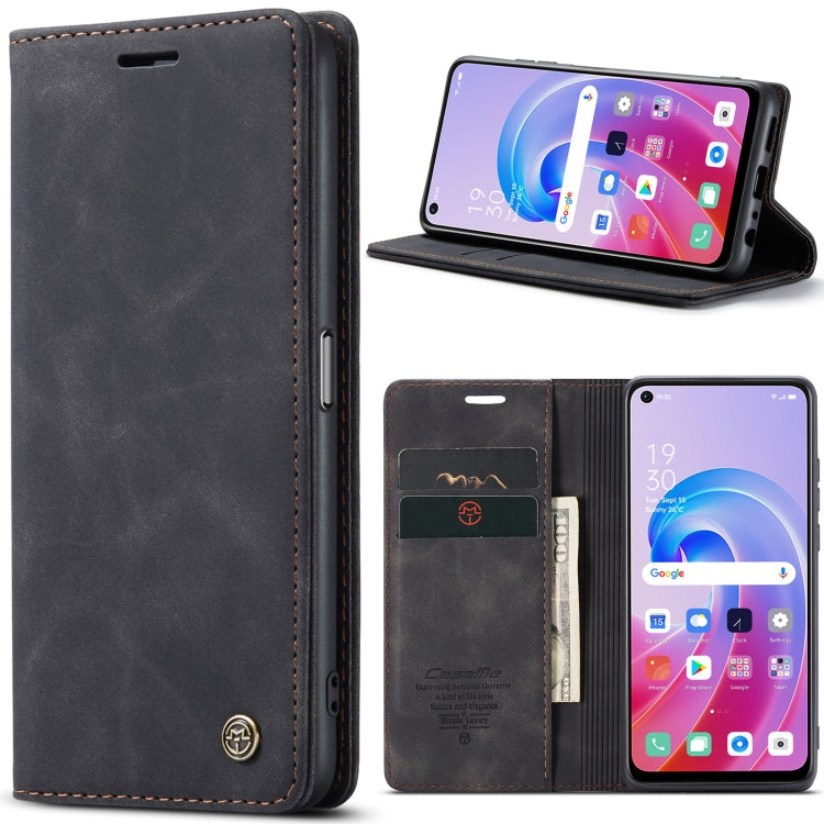 CaseMe 013 Multifunctional Horizontal Flip Leather Phone Case For OPPO A96 4G / A36 4G／A76 4G／K10 4G ／Realme 9i 4G (Black) - OPPO Cases by CaseMe | Online Shopping UK | buy2fix