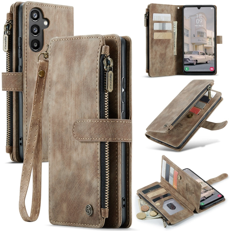 For Samsung Galaxy A34 5G CaseMe C30 Multifunctional Leather Phone Case(Brown) - Galaxy Phone Cases by CaseMe | Online Shopping UK | buy2fix