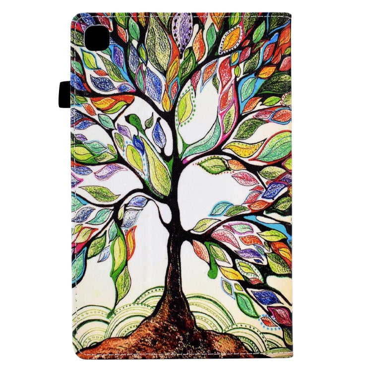 For Samsung Galaxy Tab S6 Lite P610 Colored Drawing Stitching Elastic Band Leather Smart Tablet Case(Life Tree) - Tab S6 Lite P610 / P615 by buy2fix | Online Shopping UK | buy2fix