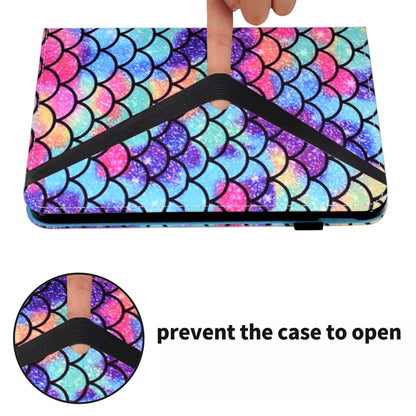 For Samsung Galaxy Tab S5e T720 Colored Drawing Stitching Elastic Band Leather Smart Tablet Case(Wavy Pattern) - Tab S5E 10.5 T720 / T725 by buy2fix | Online Shopping UK | buy2fix