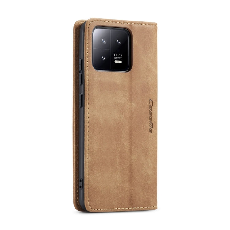 For Xiaomi 13 CaseMe 013 Multifunctional Horizontal Flip Leather Phone Case(Brown) - Xiaomi Cases by CaseMe | Online Shopping UK | buy2fix