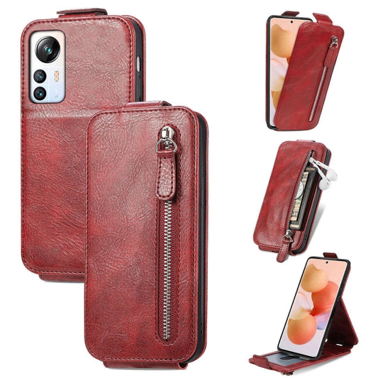 For Blackview A85 Zipper Wallet Vertical Flip Leather Phone Case(Red) - More Brand by buy2fix | Online Shopping UK | buy2fix