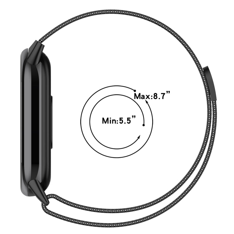For Xiaomi Mi Band 8 Milanese Metal Watch Band(Rose Pink) - Watch Bands by buy2fix | Online Shopping UK | buy2fix
