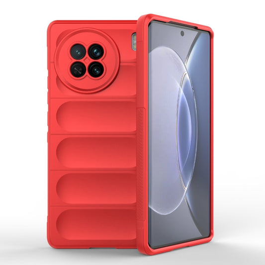 For vivo X90 5G Magic Shield TPU + Flannel Phone Case(Red) - vivo Cases by buy2fix | Online Shopping UK | buy2fix