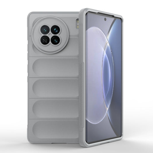 For vivo X90 5G Magic Shield TPU + Flannel Phone Case(Grey) - vivo Cases by buy2fix | Online Shopping UK | buy2fix