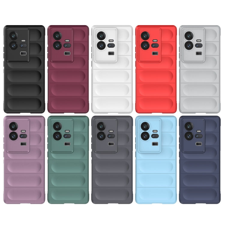 For vivo iQOO 11 Pro 5G Magic Shield TPU + Flannel Phone Case(Light Blue) - vivo Cases by buy2fix | Online Shopping UK | buy2fix
