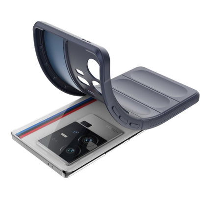 For vivo iQOO 11 Pro 5G Magic Shield TPU + Flannel Phone Case(Dark Blue) - vivo Cases by buy2fix | Online Shopping UK | buy2fix