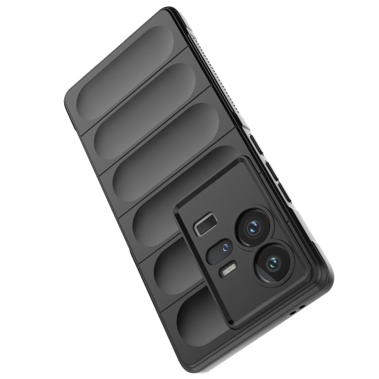 For vivo iQOO 11 Pro 5G Magic Shield TPU + Flannel Phone Case(Black) - vivo Cases by buy2fix | Online Shopping UK | buy2fix