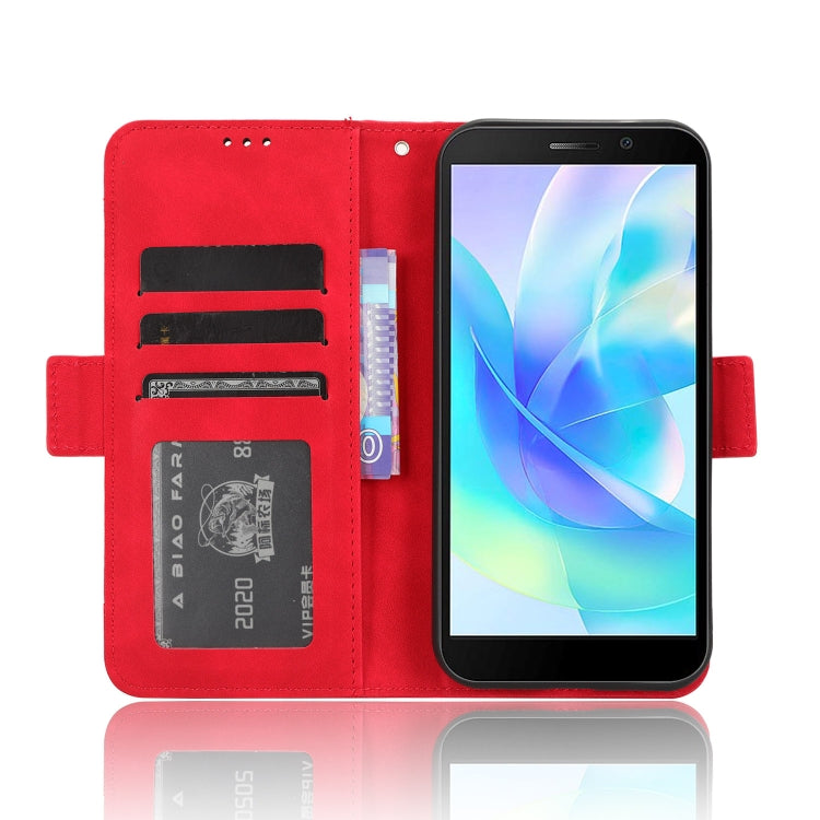 For Doogee X97 / X97 Pro Skin Feel Calf Texture Card Slots Leather Phone Case(Red) - Doogee Cases by buy2fix | Online Shopping UK | buy2fix