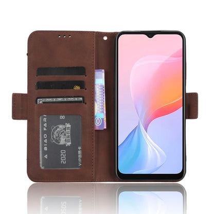 For Blackview A85 Skin Feel Calf Texture Card Slots Leather Phone Case(Brown) - More Brand by buy2fix | Online Shopping UK | buy2fix