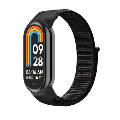 For Xiaomi Mi Band 8 Loop Nylon Watch Band(Black) - Watch Bands by buy2fix | Online Shopping UK | buy2fix