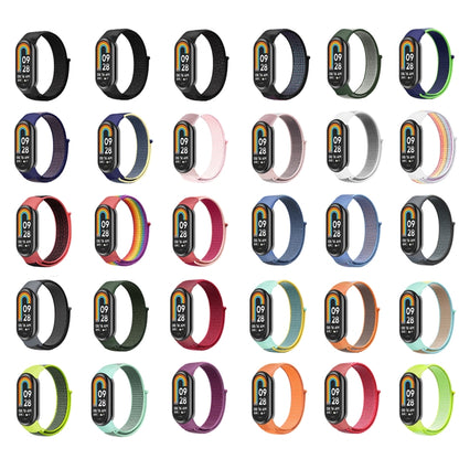 For Xiaomi Mi Band 8 Loop Nylon Watch Band(Reflective Black) - Watch Bands by buy2fix | Online Shopping UK | buy2fix