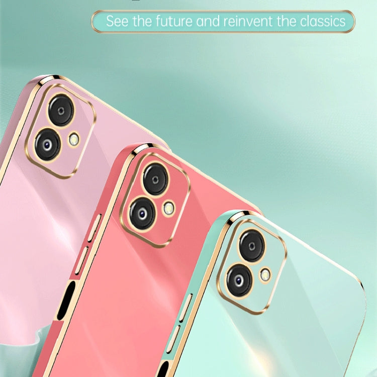 For Samsung Galaxy F14 5G XINLI Straight Edge 6D Electroplate TPU Phone Case(Mint Green) - Galaxy Phone Cases by XINLI | Online Shopping UK | buy2fix