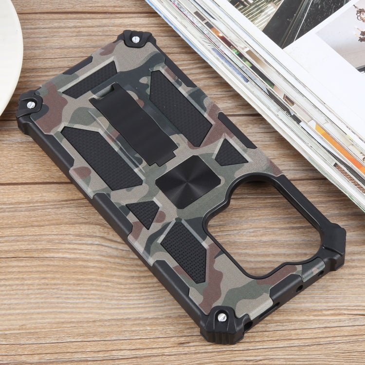 For Xiaomi Redmi Note 13 Pro 4G Camouflage Armor Kickstand TPU + PC Magnetic Phone Case(Army Green) - Note 13 Pro Cases by buy2fix | Online Shopping UK | buy2fix