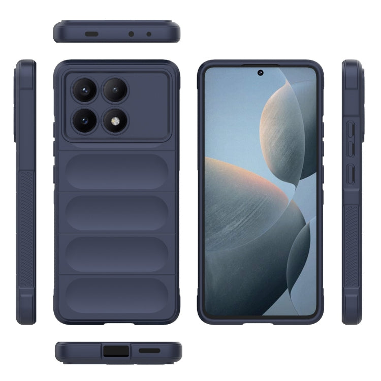 For Xiaomi Redmi K70E 5G Magic Shield TPU + Flannel Phone Case(Dark Blue) - K70E Cases by buy2fix | Online Shopping UK | buy2fix