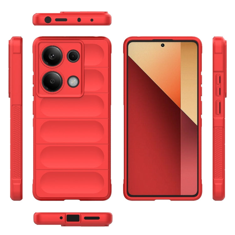 For Xiaomi Redmi Note 13 Pro 4G Global Magic Shield TPU + Flannel Phone Case(Red) - Note 13 Pro Cases by buy2fix | Online Shopping UK | buy2fix
