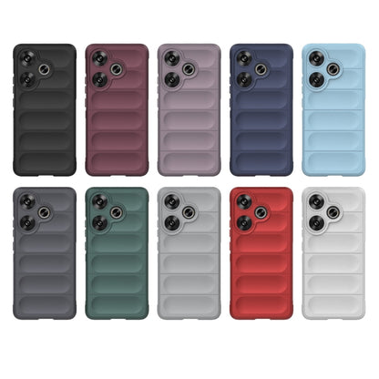 For Xiaomi Redmi Turbo 3 5G Magic Shield TPU + Flannel Phone Case(Grey) - Xiaomi Cases by buy2fix | Online Shopping UK | buy2fix