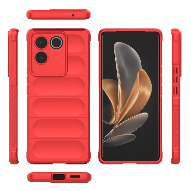 For vivo S17e Magic Shield TPU + Flannel Phone Case(Red) - vivo Cases by buy2fix | Online Shopping UK | buy2fix