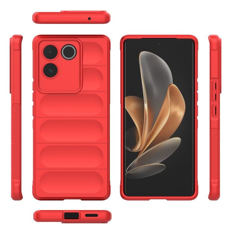 For vivo S17e Magic Shield TPU + Flannel Phone Case(Wine Red) - vivo Cases by buy2fix | Online Shopping UK | buy2fix