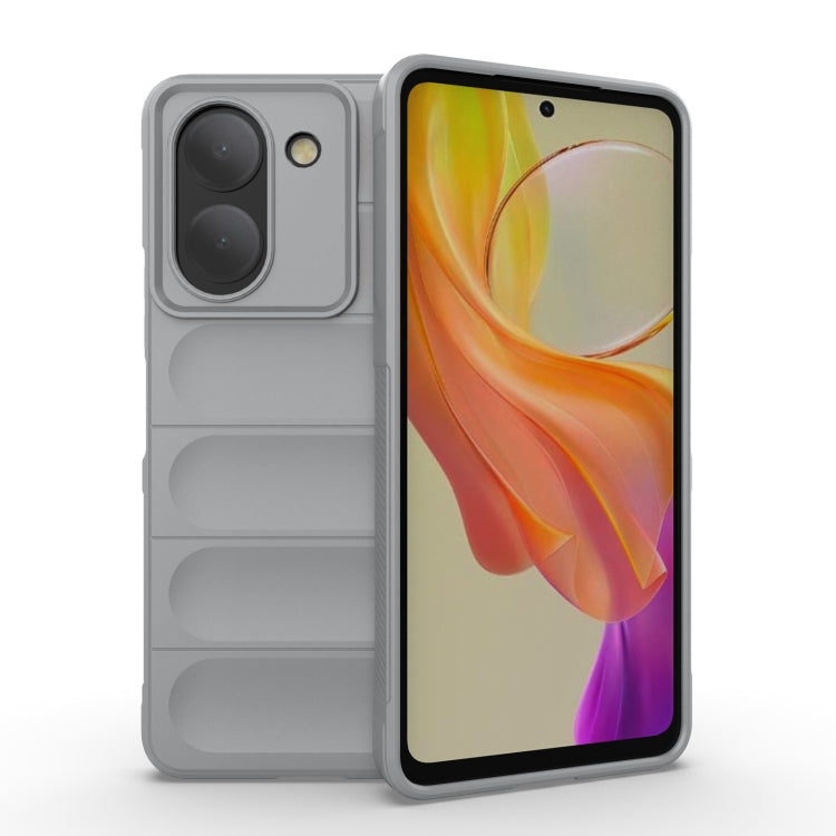For vivo Y36 4G Magic Shield TPU + Flannel Phone Case(Grey) - vivo Cases by buy2fix | Online Shopping UK | buy2fix