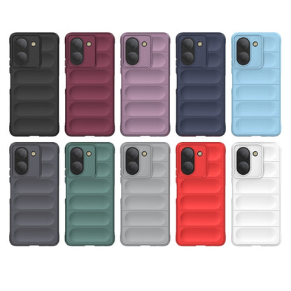 For vivo Y36 4G Magic Shield TPU + Flannel Phone Case(Dark Grey) - vivo Cases by buy2fix | Online Shopping UK | buy2fix