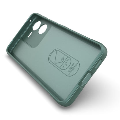 For vivo iQOO Z9 5G Magic Shield TPU + Flannel Phone Case(Dark Green) - vivo Cases by buy2fix | Online Shopping UK | buy2fix