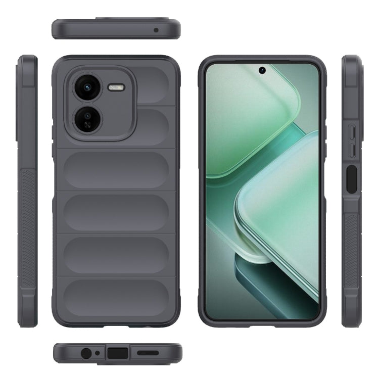 For vivo iQOO Z9X 5G Magic Shield TPU + Flannel Phone Case(Dark Grey) - vivo Cases by buy2fix | Online Shopping UK | buy2fix