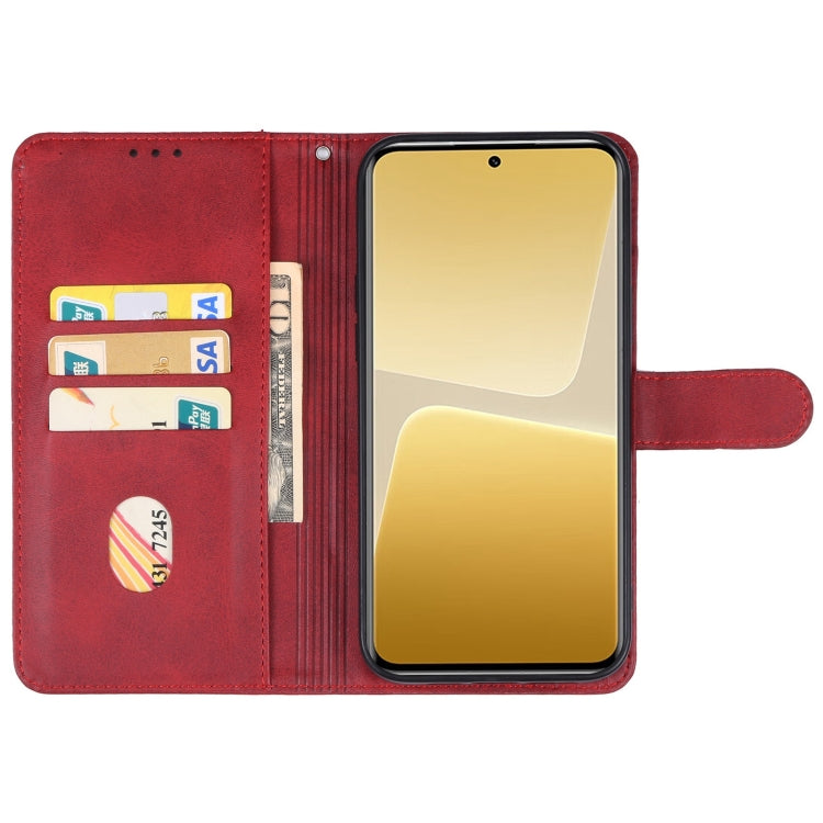 For Xiaomi 13T Leather Phone Case(Red) - Xiaomi Cases by buy2fix | Online Shopping UK | buy2fix